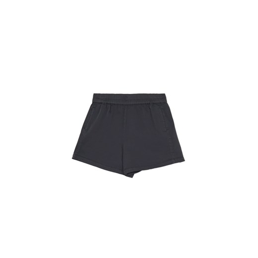 Cropp - Czarne szorty z efektem sprania - czarny ze sklepu Cropp w kategorii Spódnice - zdjęcie 172533367