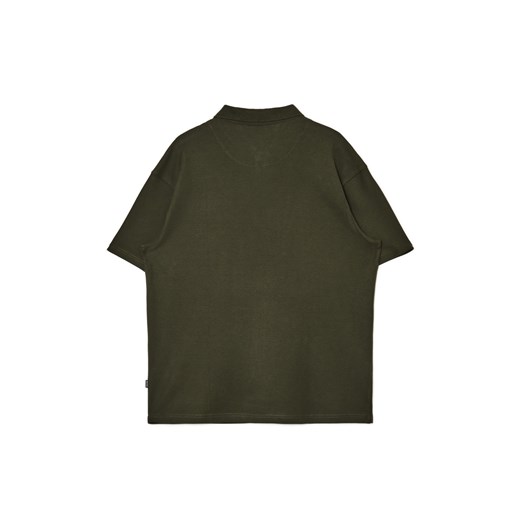 Cropp - Zielone polo z printem smoka - zielony Cropp L Cropp
