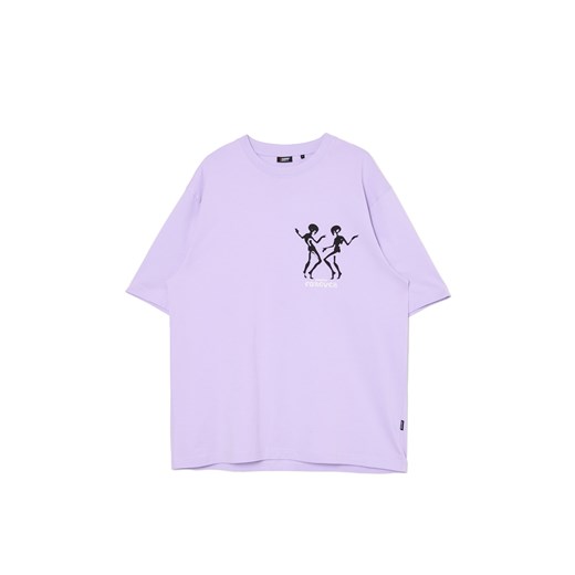 Cropp - Koszulka z art printem - fioletowy ze sklepu Cropp w kategorii T-shirty męskie - zdjęcie 172533487