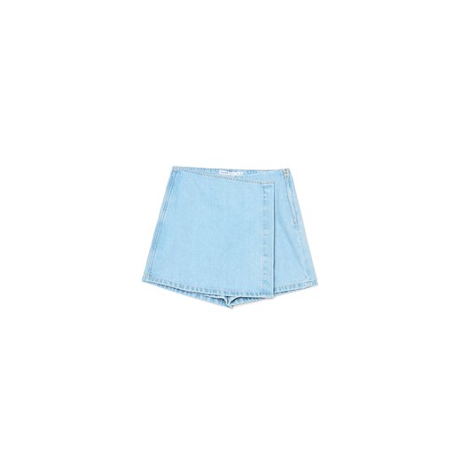 Cropp - Spódnico-spodenki jeansowe - niebieski ze sklepu Cropp w kategorii Spódnice - zdjęcie 172533499