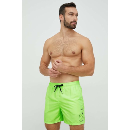 Nike szorty kąpielowe kolor zielony ze sklepu ANSWEAR.com w kategorii Kąpielówki - zdjęcie 172533637