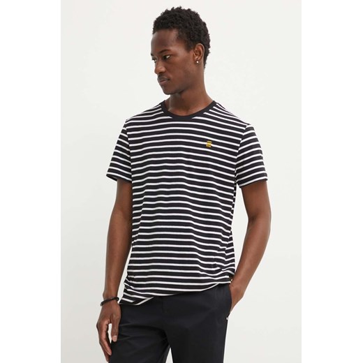 G-Star Raw t-shirt bawełniany męski kolor czarny wzorzysty D24941-C339 ze sklepu ANSWEAR.com w kategorii T-shirty męskie - zdjęcie 172534029