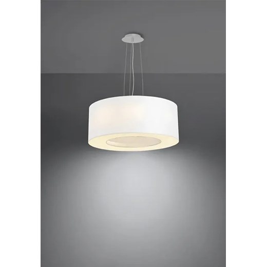 Biały designerski żyrandol z regulacją wysokości - EX692-Saturni Lumes One Size Edinos.pl