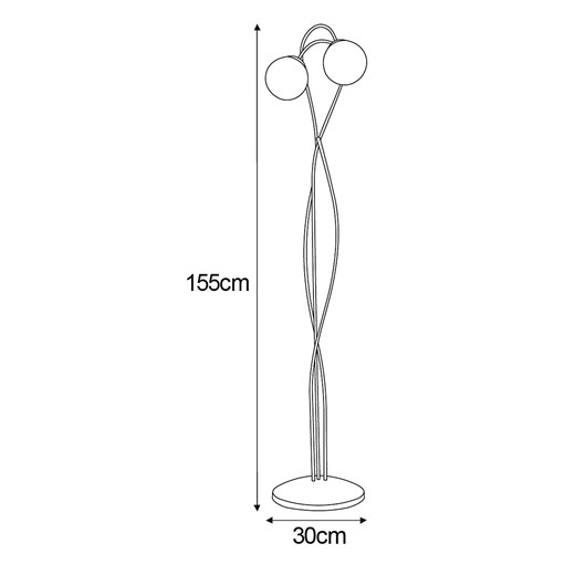 Designerska lampa podłogowa w stylu loft - A212-Aveo Lumes One Size Edinos.pl