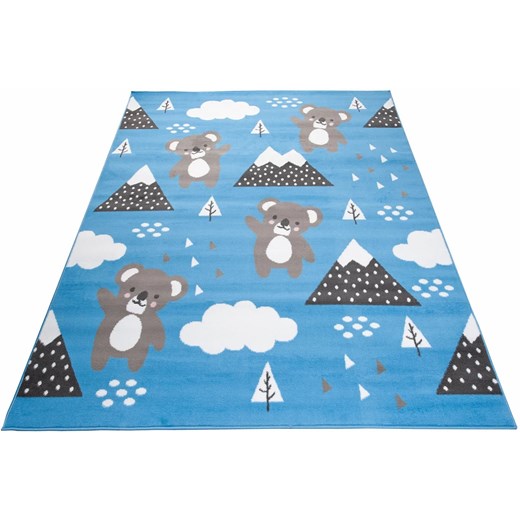 Niebieski dziecięcy dywan w misie koala - Jomi 3X ze sklepu Edinos.pl w kategorii Tekstylia dziecięce - zdjęcie 172535845