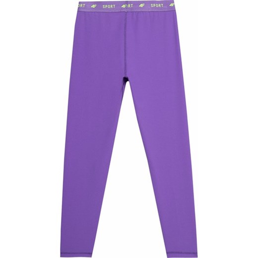 Fioletowe spodnie chłopięce 4F z elastanu 