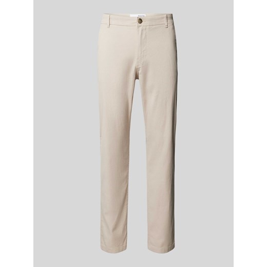 Spodnie materiałowe o kroju slim fit z fakturowanym wzorem model ‘LUTON’ ze sklepu Peek&Cloppenburg  w kategorii Spodnie męskie - zdjęcie 172536668