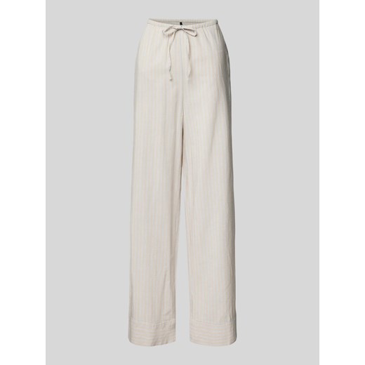 Spodnie z wysokim stanem i wzorem w paski model ‘GILI’ ze sklepu Peek&Cloppenburg  w kategorii Spodnie damskie - zdjęcie 172536856