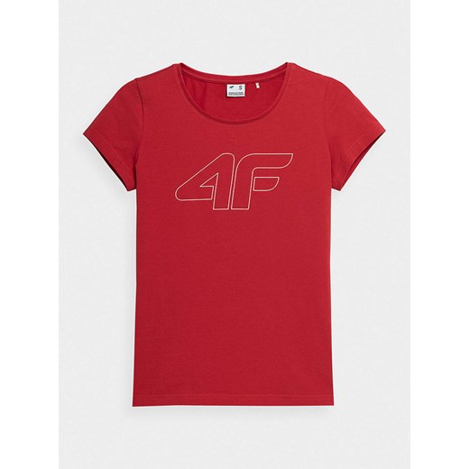 4F Koszulka w kolorze czerwonym ze sklepu Limango Polska w kategorii Bluzki damskie - zdjęcie 172537229