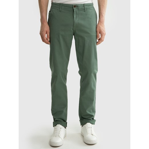 Spodnie chinosy męskie zielone Hektor 303 ze sklepu Big Star w kategorii Spodnie męskie - zdjęcie 172540976