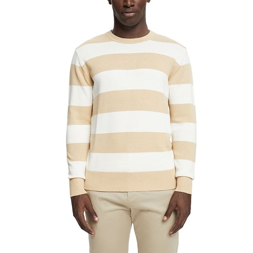 ESPRIT Sweter w kolorze beżowo-białym ze sklepu Limango Polska w kategorii Swetry męskie - zdjęcie 172542768