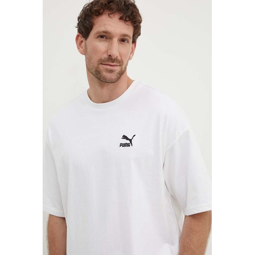 Puma t-shirt bawełniany  BETTER CLASSICS męski kolor biały z aplikacją 679188 ze sklepu ANSWEAR.com w kategorii T-shirty męskie - zdjęcie 172544528