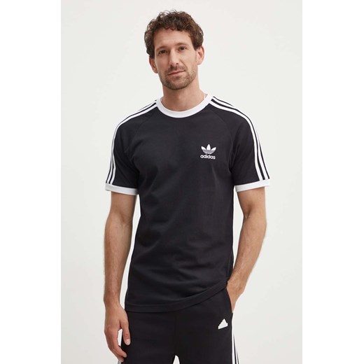 adidas Originals t-shirt bawełniany Adicolor 3-Stripes kolor czarny wzorzysty IA4845 ze sklepu ANSWEAR.com w kategorii T-shirty męskie - zdjęcie 172544736