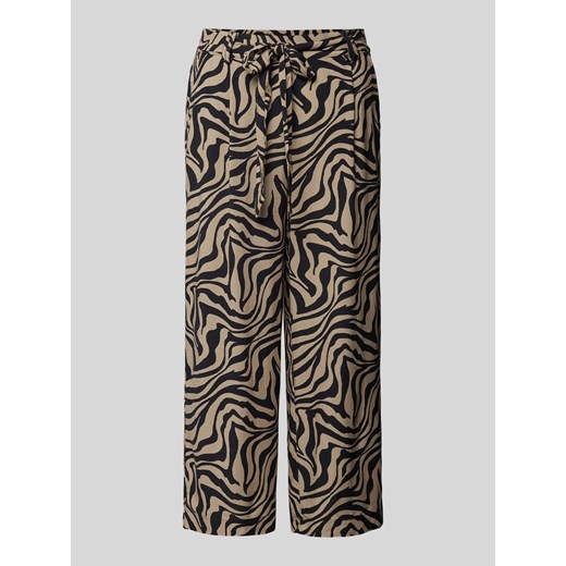 Spodnie materiałowe z szeroką,skróconą nogawką model ‘NOVA LIFE’ ze sklepu Peek&Cloppenburg  w kategorii Spodnie damskie - zdjęcie 172546125