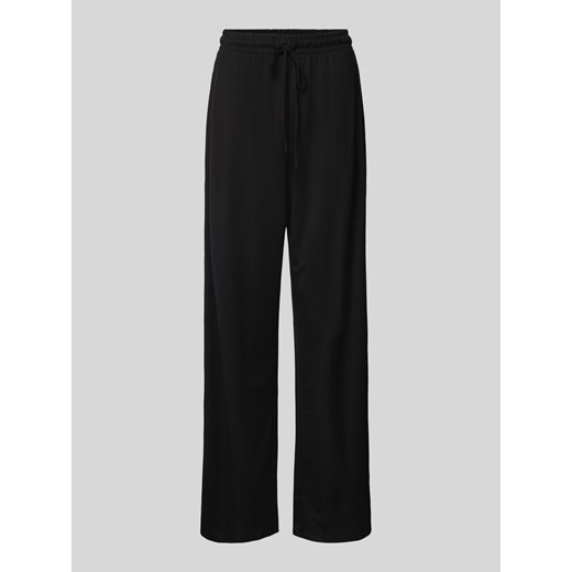 Spodnie materiałowe z szeroką nogawką i elastycznym pasem model ‘JANY’ ze sklepu Peek&Cloppenburg  w kategorii Spodnie damskie - zdjęcie 172546378