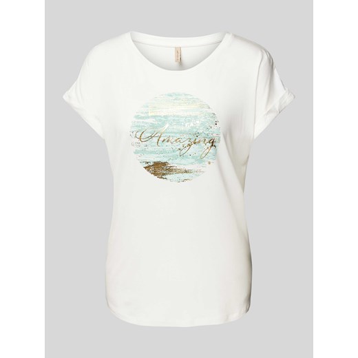 T-shirt z nadrukiem z motywem i napisem model ‘Marica’ ze sklepu Peek&Cloppenburg  w kategorii Bluzki damskie - zdjęcie 172546566