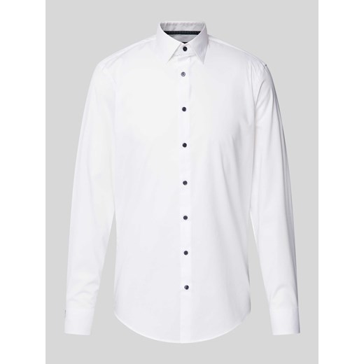 Koszula biznesowa o kroju slim fit z kołnierzykiem typu kent ze sklepu Peek&Cloppenburg  w kategorii Koszule męskie - zdjęcie 172546739