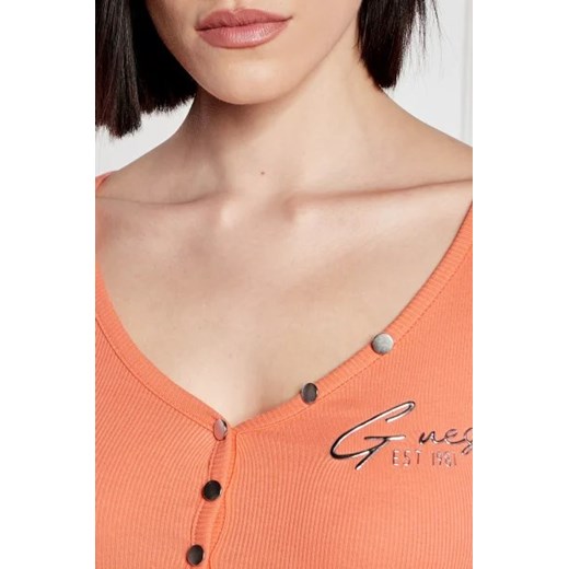 GUESS T-shirt HENLEY OLYMPIA | Slim Fit Guess XL Gomez Fashion Store