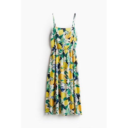 H & M - Wiskozowa sukienka na ramiączkach - Żółty H & M L H&M