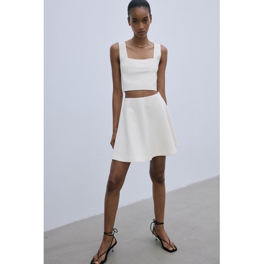 H & M - Trapezowa spódnica - Biały ze sklepu H&M w kategorii Spódnice - zdjęcie 172547777