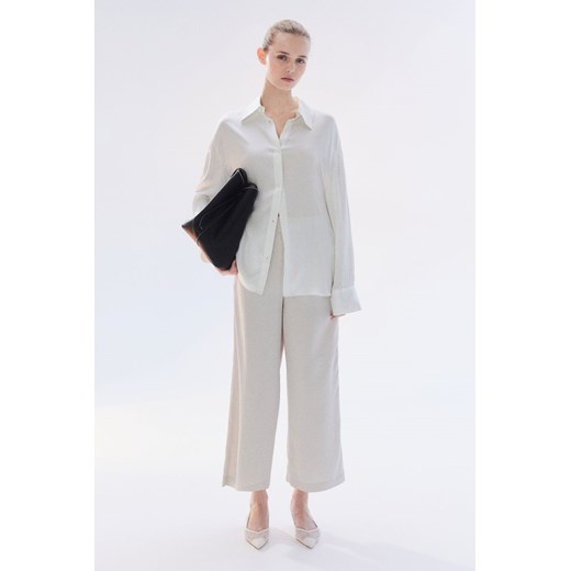 H & M - Spodnie culottes bez zapięcia - Beżowy ze sklepu H&M w kategorii Spodnie damskie - zdjęcie 172547816