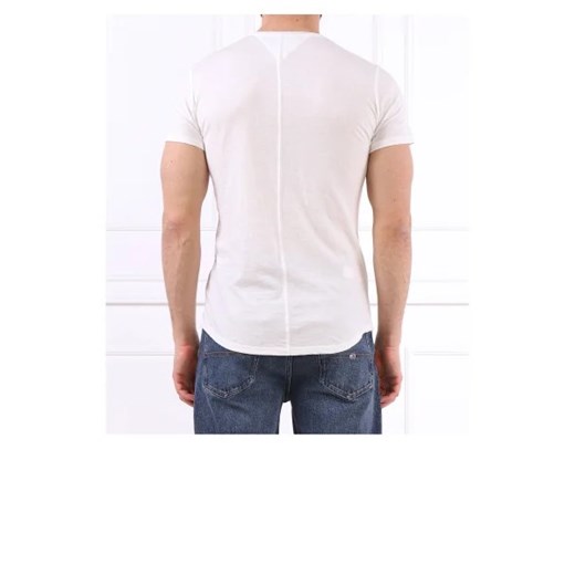 T-shirt męski Tommy Jeans biały jesienny