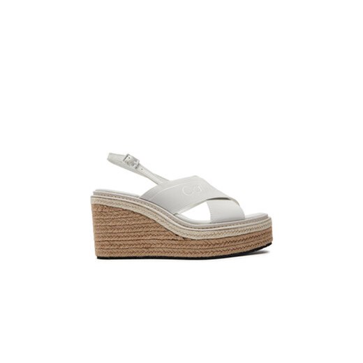 Calvin Klein Espadryle Wedge Sandal 50 He HW0HW01965 Biały ze sklepu MODIVO w kategorii Espadryle damskie - zdjęcie 172550215