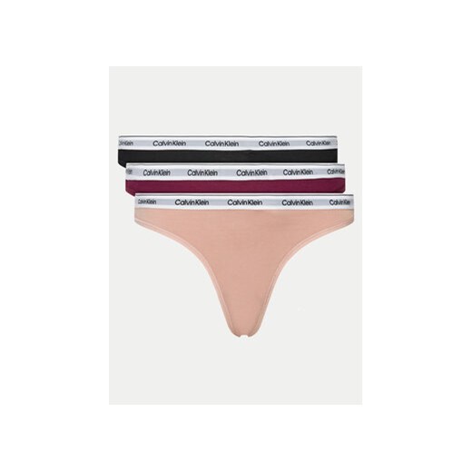 Calvin Klein Underwear Komplet 3 par stringów 000QD5209E Kolorowy ze sklepu MODIVO w kategorii Majtki damskie - zdjęcie 172550248