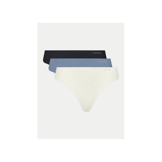 Calvin Klein Underwear Komplet 3 par stringów 000QD3558E Kolorowy ze sklepu MODIVO w kategorii Majtki damskie - zdjęcie 172550249