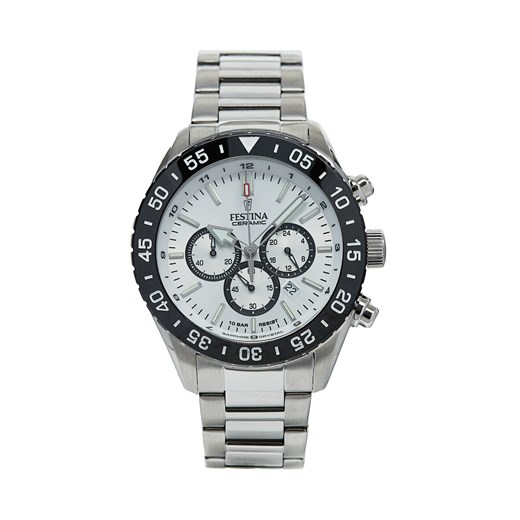 Zegarek Festina Ceramic Chrono F20575/1 Silver/Black Festina one size eobuwie.pl