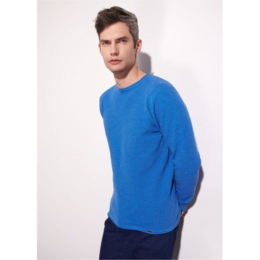 Niebieski sweter męski basic Ochnik One Size okazja OCHNIK