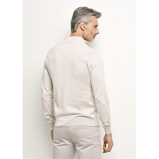 Beżowy bawełniany sweter męski Ochnik One Size wyprzedaż OCHNIK