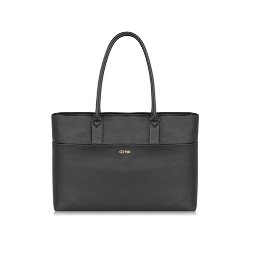 Skórzana czarna torebka shopper damska Ochnik One Size promocja OCHNIK