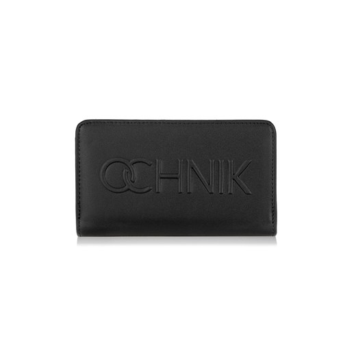 Czarny portfel damski z logo Ochnik One Size OCHNIK