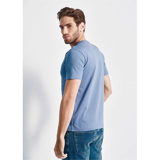 Niebieski T-shirt męski z logo marki OCHNIK Ochnik One Size OCHNIK