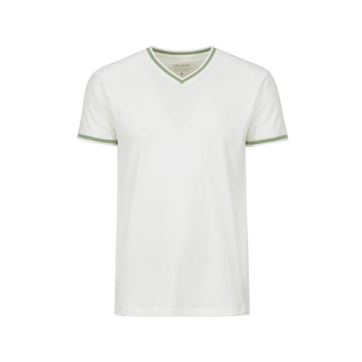 T-shirt męski Ochnik biały z bawełny z krótkim rękawem 