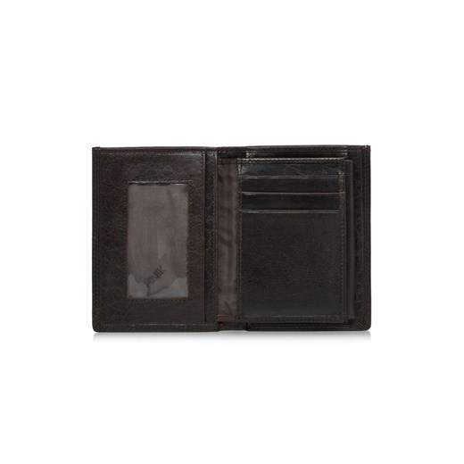Skórzany niezapinany brązowy portfel męski Ochnik One Size OCHNIK