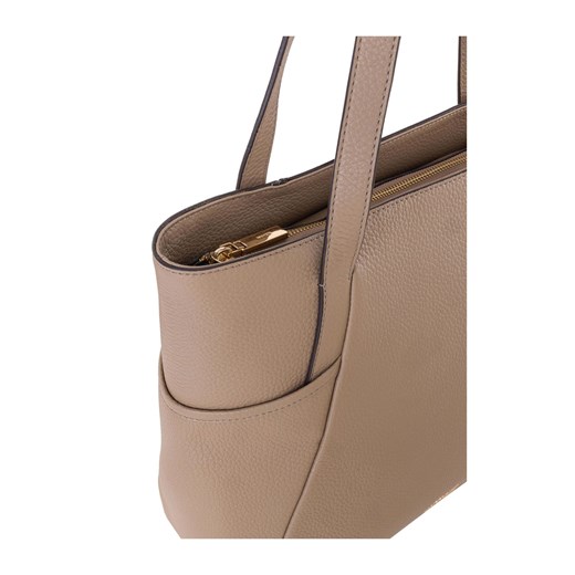 Shopper bag beżowa Ochnik elegancka skórzana 