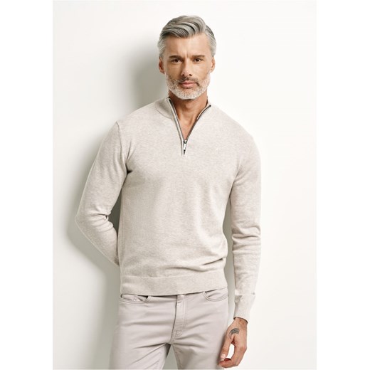 Beżowy bawełniany sweter męski Ochnik One Size okazja OCHNIK