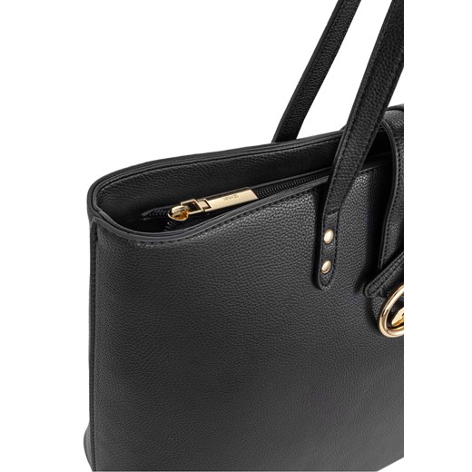 Shopper bag Ochnik elegancka czarna matowa na ramię mieszcząca a4 