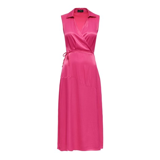 Różowa długa sukienka wiązana w pasie Ochnik One Size okazyjna cena OCHNIK