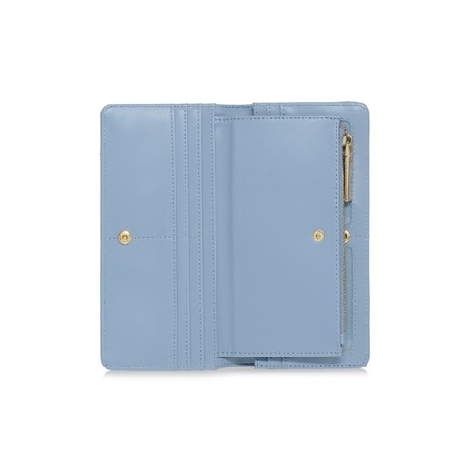 Duży błękitny portfel damski z tłoczeniem Ochnik One Size okazyjna cena OCHNIK