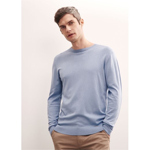 Niebieski sweter męski basic Ochnik One Size OCHNIK okazyjna cena