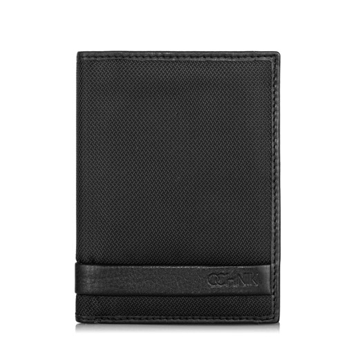 Czarny rozkładany portfel męski Ochnik One Size wyprzedaż OCHNIK