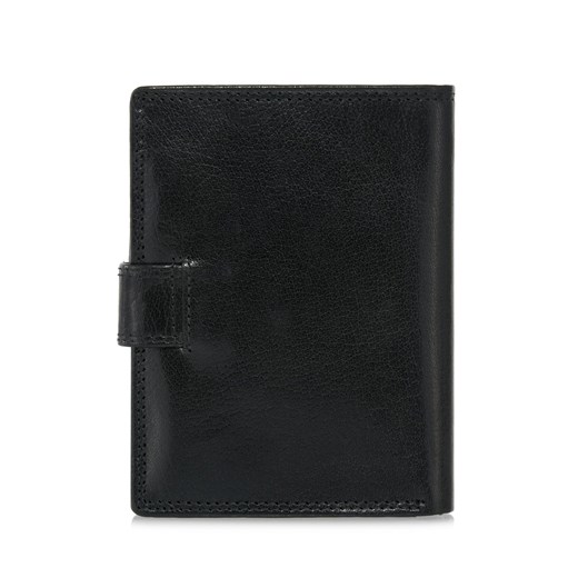 Czarny lakierowany skórzany portfel męski Ochnik One Size OCHNIK