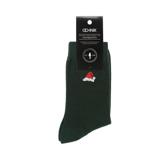 Zielone świąteczne skarpety męskie Ochnik One Size wyprzedaż OCHNIK