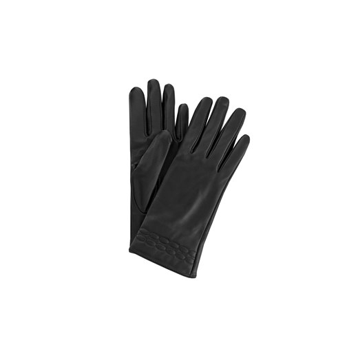 Skórzane rękawiczki damskie z przeszyciami ze sklepu OCHNIK w kategorii Rękawiczki damskie - zdjęcie 172571115