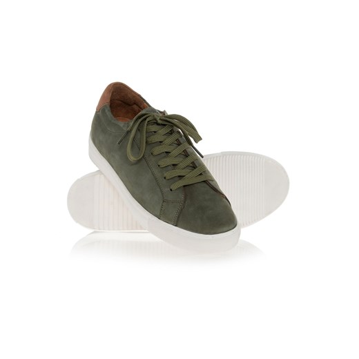 Zielone skórzane sneakersy męskie Ochnik One Size promocyjna cena OCHNIK