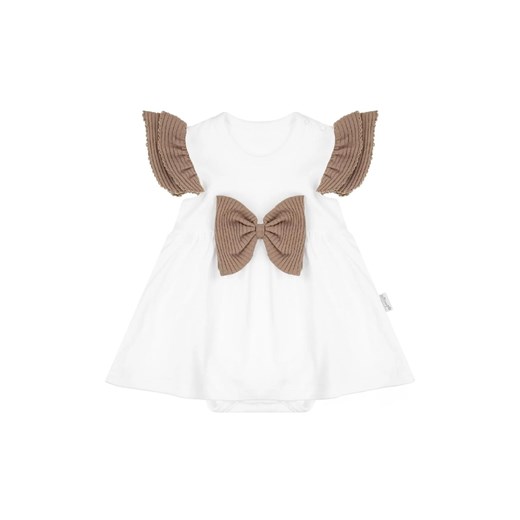 Eleganckie sukienko-body z bawełny z kokardą ze sklepu 5.10.15 w kategorii Sukienki niemowlęce - zdjęcie 172574046