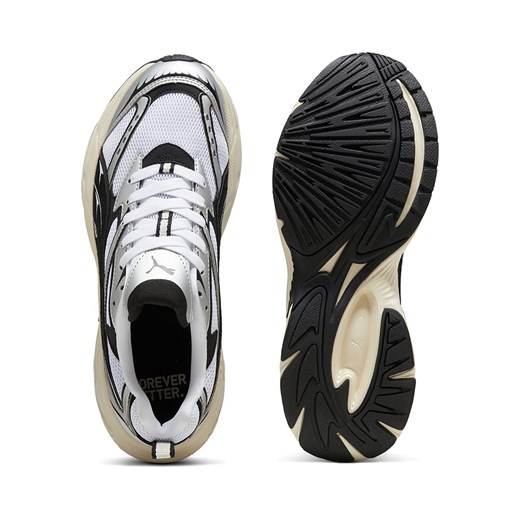 Białe buty sportowe damskie Puma sneakersy sznurowane tkaninowe 
